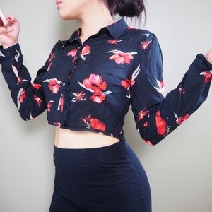 Crop Button Down Shirt